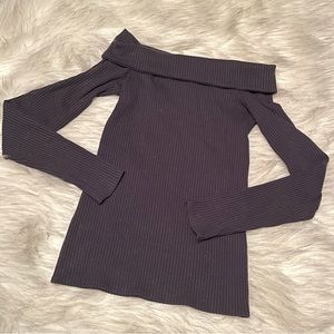 Abercrombie and Fitch black off shoulder sweater size small